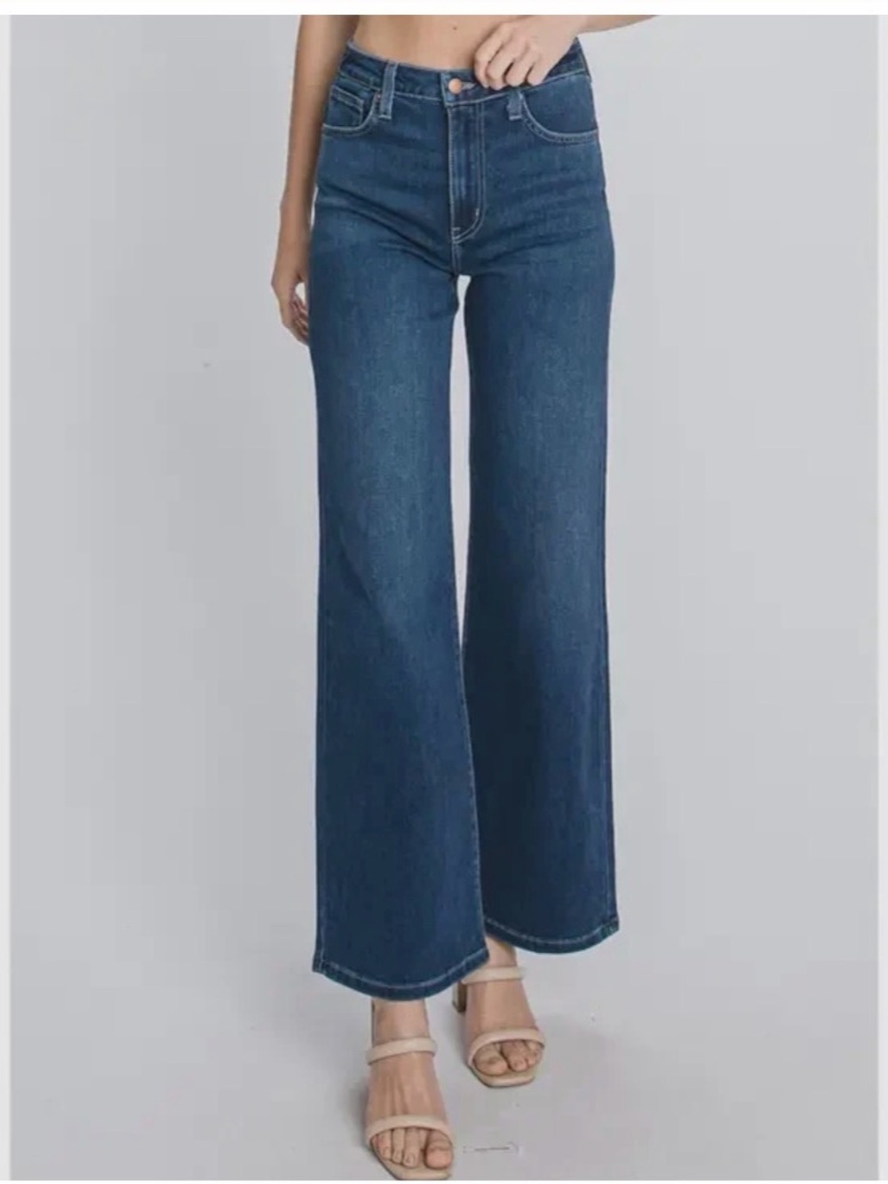 Letter to Juliet LTJ Genoa High-Rise Wide-Leg Women's Jeans in Dark Blue 28